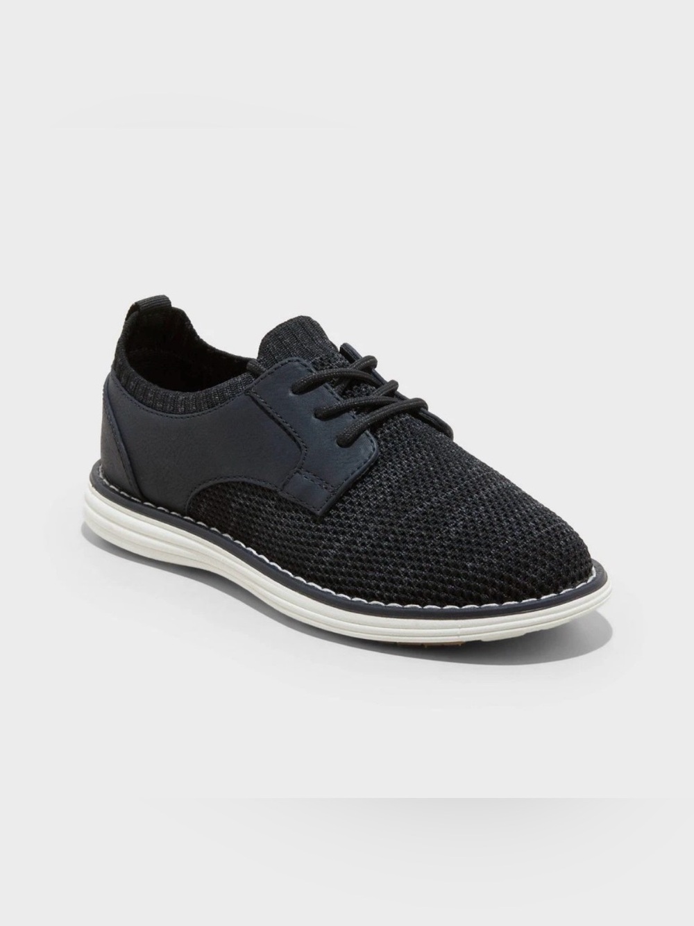 Boy’s Cat & Jack Black Oxford Knit Lace-Up Shoes | LIKE NEW!!